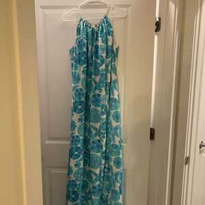 Lilly Pulitzer Maxi Dress, ocean theme